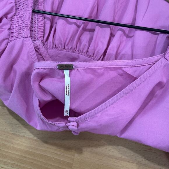 Free People Pink Veronica Sweetheart Top Pink Blouse size XS - Picture 6 of 8